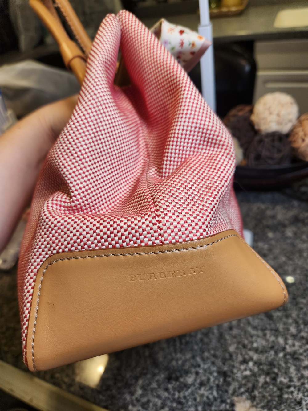 Burberry Vintage Pink Canvas Satchel/Tote Bag With COA - Picture 4 of 13